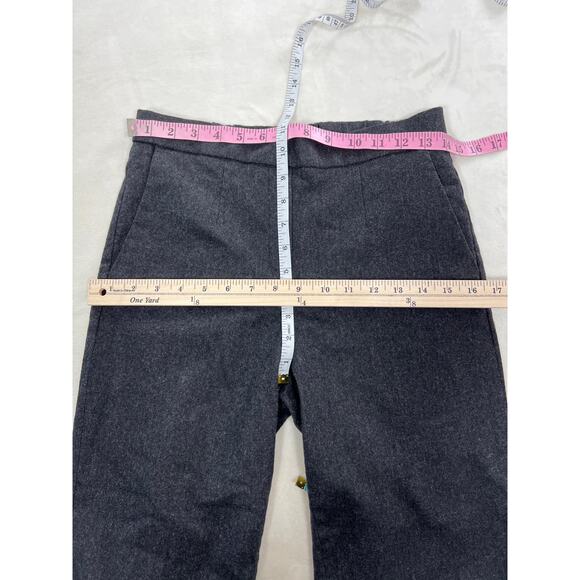 Babaton Cohen Pant Stretch Wool Cashmere Cropped Pleated Dress Pant in Dark Gray - Picture 7 of 8